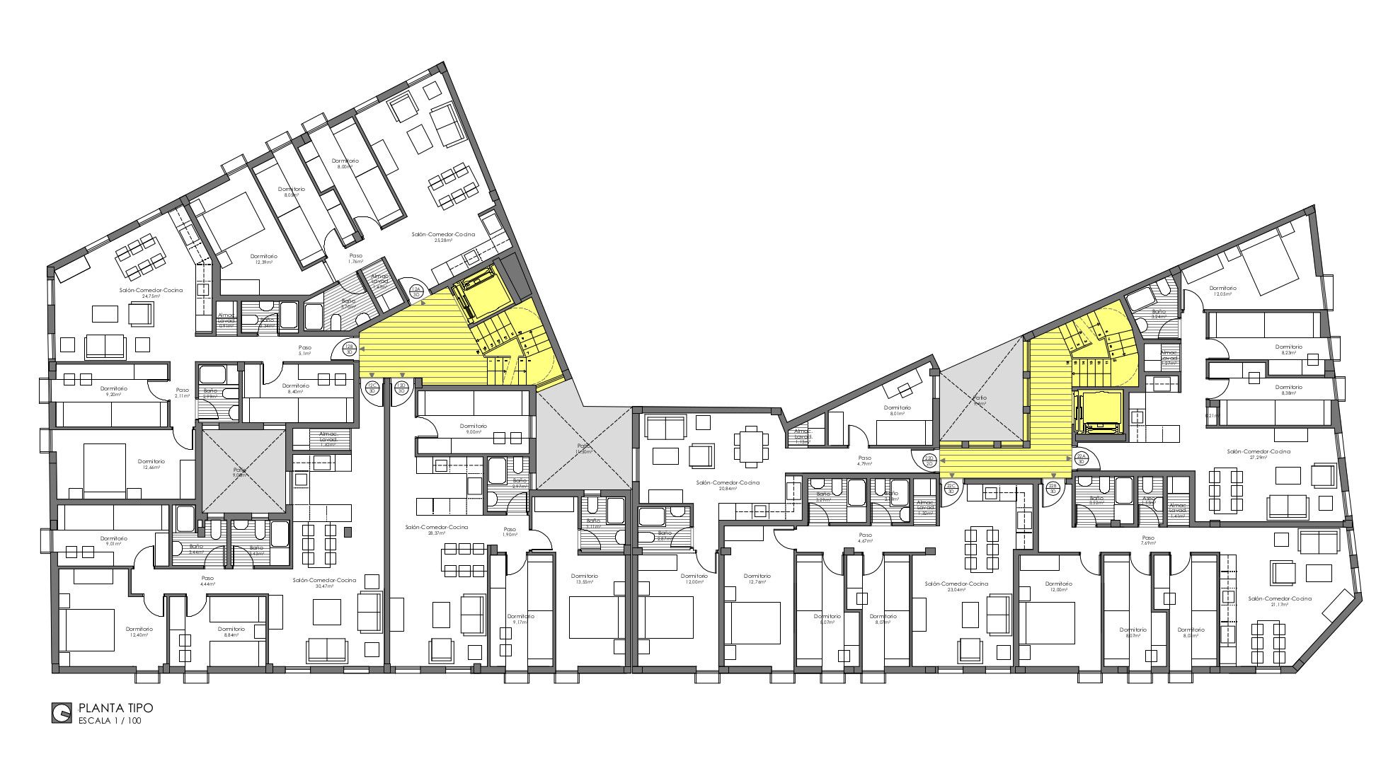 Viviendas Protegidas Almeria - Dorronsoro Arquitectos Anteproyecto de 450 viviendas en Torres Martiricos Malaga, proyecto de Dorronsoro Arquitectos