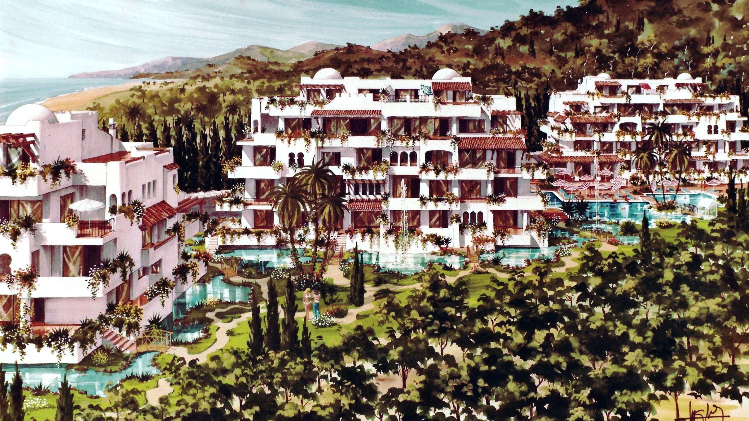 Urbanizacion La Isla en Puerto Banus Marbella Malaga, proyecto de Dorronsoro Arquitectos